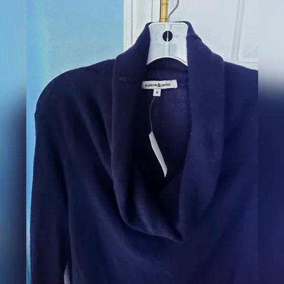 💥New💥BARROW GROVE Navy Long-sleeve Cashmere Sweater